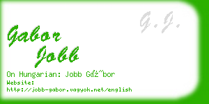 gabor jobb business card